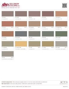 Solomon Mortar Color Chart