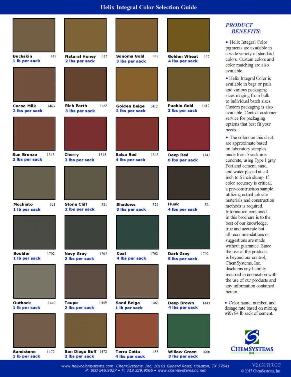 Holcim Concrete Colour Chart