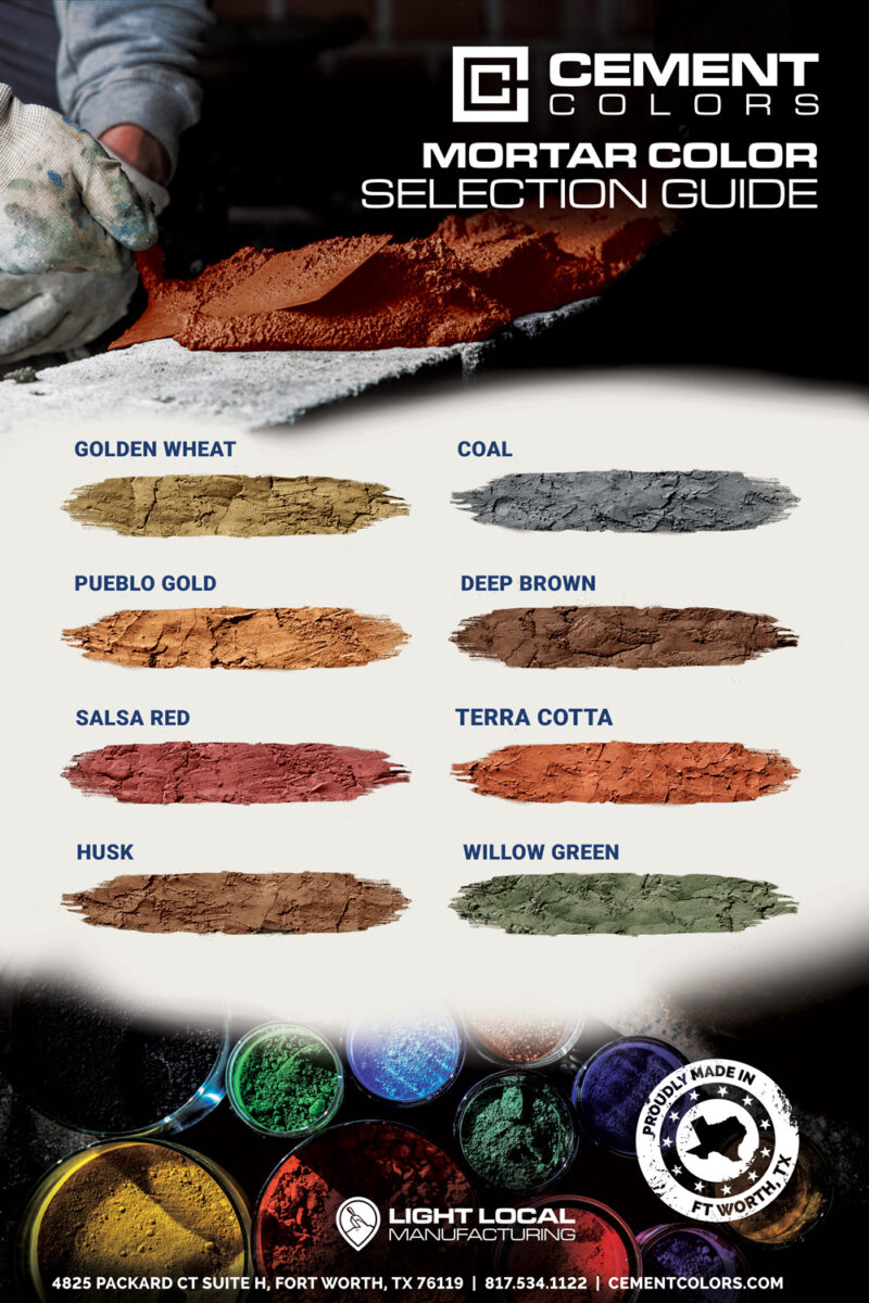 Color Charts for Integral and Standard Cement Colors